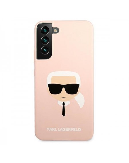 Karl Lagerfeld KLHCS22SSLKHPI S22 S901 rożowy/pink hardcase Silicone Karl`s Head