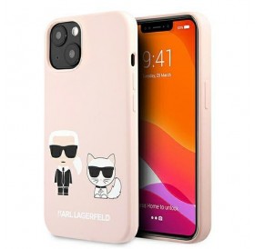 Karl Lagerfeld KLHMP13MSSKCI iPhone 13 6,1" hardcase jasnoróżowy/light pink Silicone Ikonik Karl & Choupette Magsafe