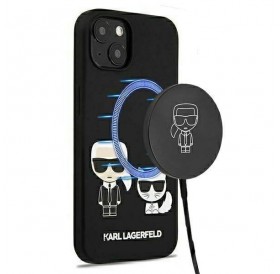 Karl Lagerfeld KLHMP13MSSKCK iPhone 13 6,1" hardcase czarny/black Silicone Karl & Choupette Magsafe