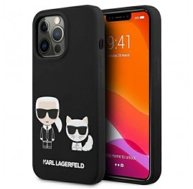 Karl Lagerfeld KLHMP13XSSKCK iPhone 13 Pro Max 6,7" hardcase czarny/black Silicone Karl & Choupette Magsafe
