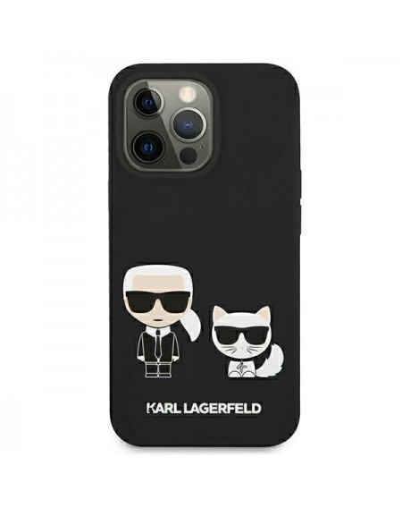 Karl Lagerfeld KLHMP13XSSKCK iPhone 13 Pro Max 6,7" hardcase czarny/black Silicone Karl & Choupette Magsafe