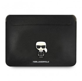 Karl Lagerfeld Sleeve KLCS14PISFBK 13/14" czarny/black Saffiano Ikonik Karl