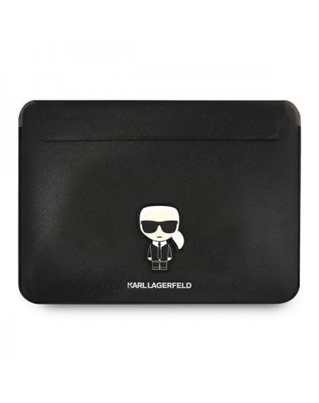 Karl Lagerfeld Sleeve KLCS14PISFBK 13/14" czarny/black Saffiano Ikonik Karl