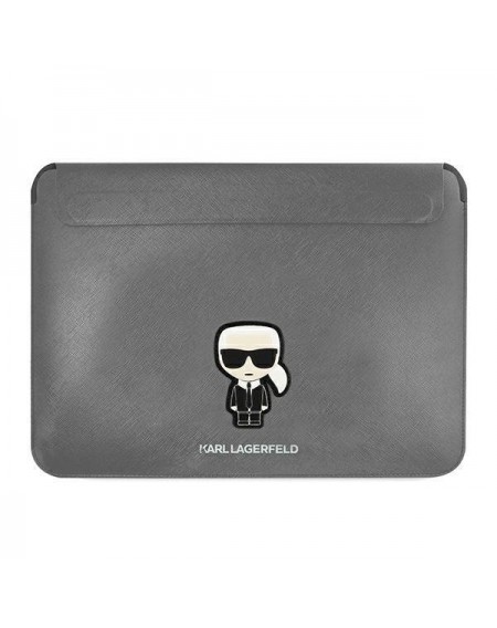 Karl Lagerfeld Sleeve KLCS14PISFG 13/14" srebrny/siver Saffiano Ikonik Karl