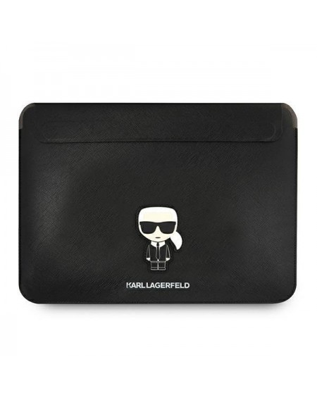 Karl Lagerfeld Sleeve KLCS16PISFBK 16" czarny/black Saffiano Ikonik Karl