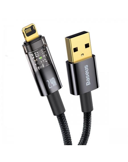 Baseus Explorer Series cable USB - Lightning 2.4A cable 2 m black (CATS000501)