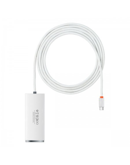 Baseus Lite Series HUB USB Type C adapter - 4x USB 3.0 2m white (WKQX030502)
