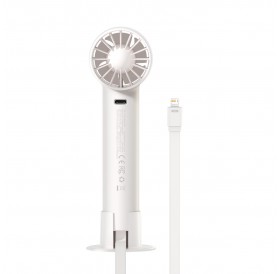 Baseus mini fan fan powerbank with built-in USB Type C cable 4000mAh white (ACFX010002)