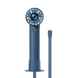 Baseus mini fan windmill powerbank with built-in cable Lightning 4000mAh blue (ACFX010003)
