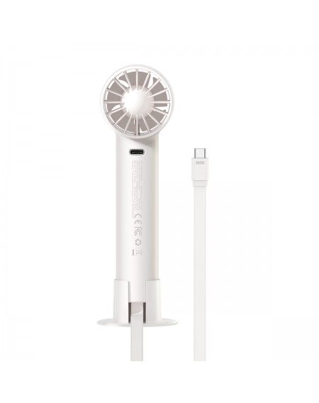 Baseus mini fan fan powerbank with built-in USB Type C cable 4000mAh white (ACFX010102)
