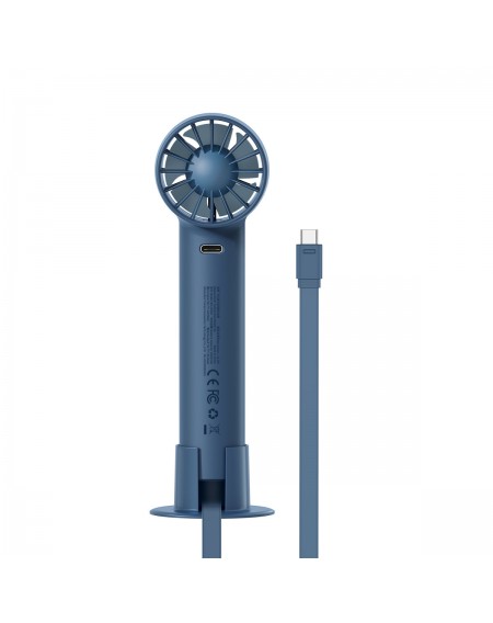 Baseus mini fan fan powerbank with built-in USB Type C cable 4000mAh blue (ACFX010103)