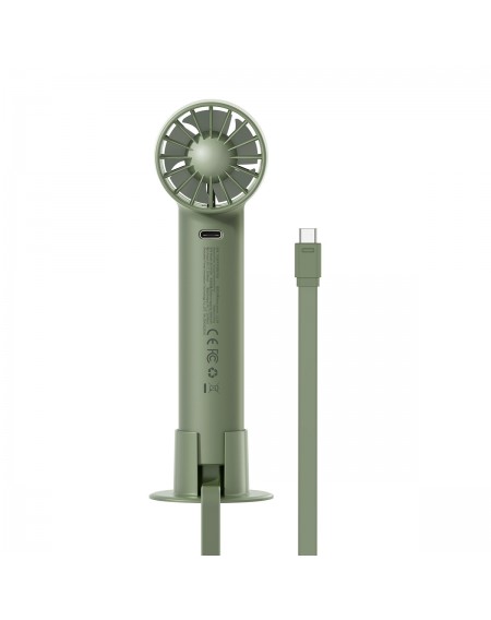 Baseus mini fan fan powerbank with built-in USB Type C cable 4000mAh green (ACFX010106)