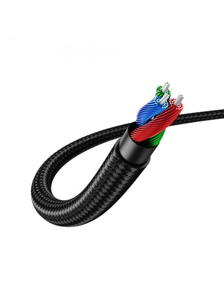 Ugreen angled AUX cable 2 x mini jack 3.5 mm 1m blue (AV112)