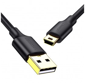 Ugreen 5 pin gold-plated USB cable - mini USB 0.25m black (US132)
