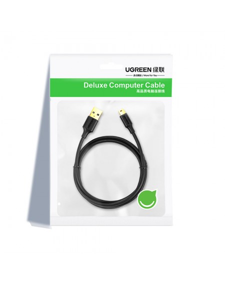 Ugreen 5 pin gold-plated USB cable - mini USB 0.5m black (US132)