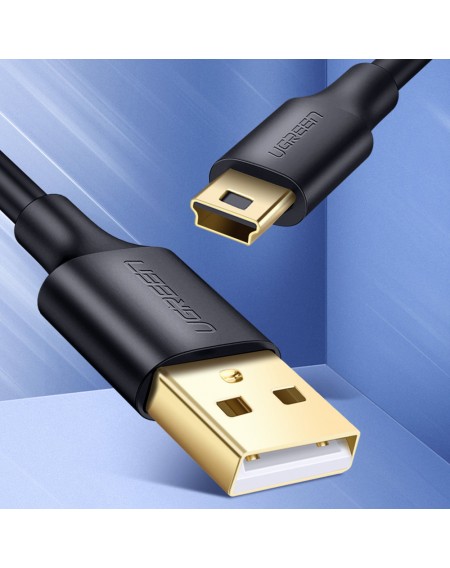 Ugreen 5 pin gold-plated USB cable - mini USB 0.5m black (US132)