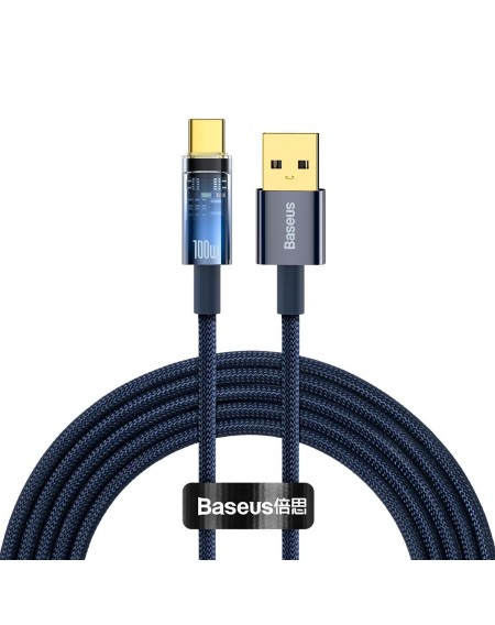 Baseus Explorer Series cable USB - USB Type C 100W 2m blue (CATS000303)