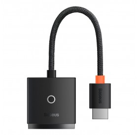 Baseus Lite Series plug adapter HDMI to VGA + mini jack 3.5mm / micro USB power supply black (WKQX010101)