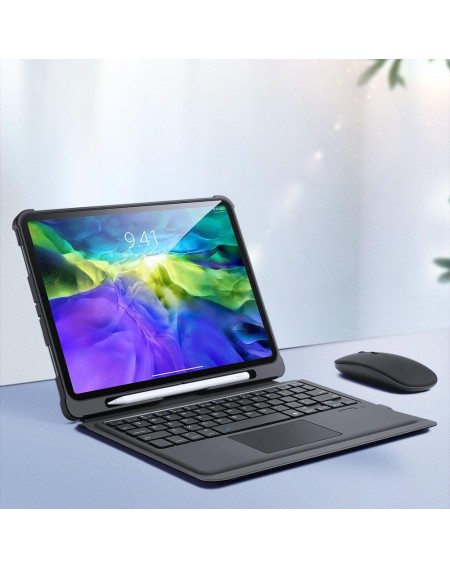 [RETURNED ITEM] Dux Ducis Touchpad Keyboard Case Tablet Case Wireless Bluetooth Keyboard iPad Air 2020/2022 (iPad Air 4/5) / iPad Pro 11 '' 2021, 2020 / iPad Pro 11 '' (2018) Black