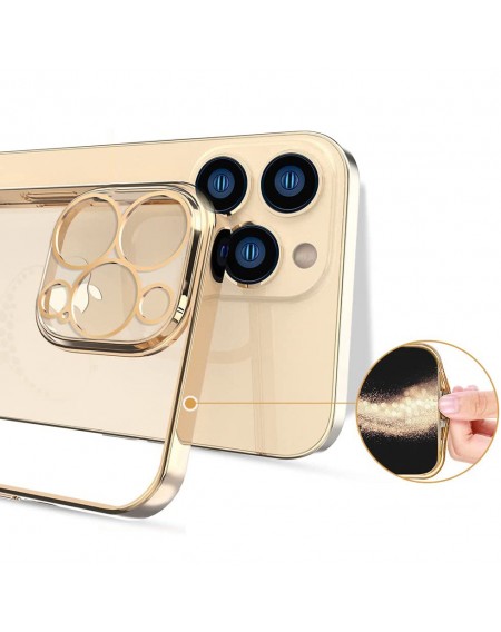 Kingxbar Wish Series case decorated with original Swarovski Crystals iPhone 13 gold