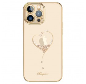 Kingxbar Wish Series case decorated with original Swarovski Crystals iPhone 13 Pro gold