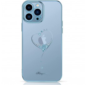 Kingxbar Wish Series case decorated with original Swarovski Crystals iPhone 13 blue