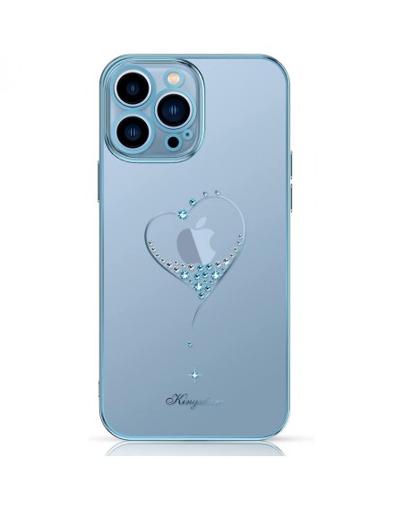 Kingxbar Wish Series case decorated with original Swarovski Crystals iPhone 13 blue