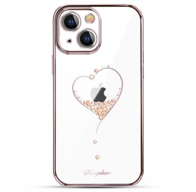 Kingxbar Wish Series case decorated with original Swarovski Crystals iPhone 13 pink