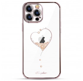 Kingxbar Wish Series case decorated with original Swarovski Crystals iPhone 13 Pro pink