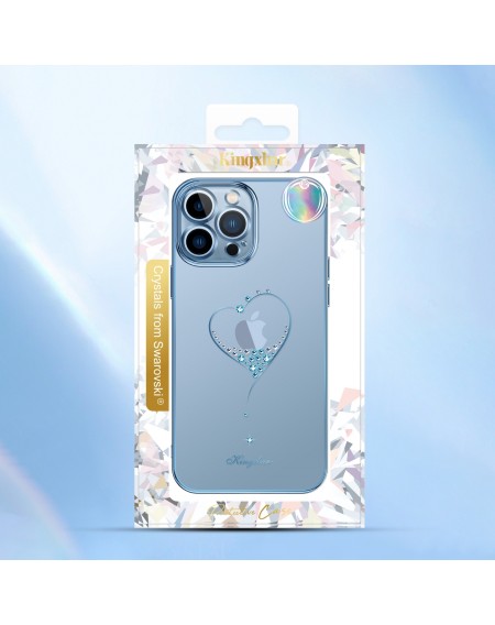 Kingxbar Wish Series case decorated with original Swarovski Crystals iPhone 13 Pro pink