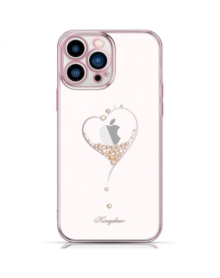 Kingxbar Wish Series case decorated with original Swarovski Crystals iPhone 13 Pro Max pink