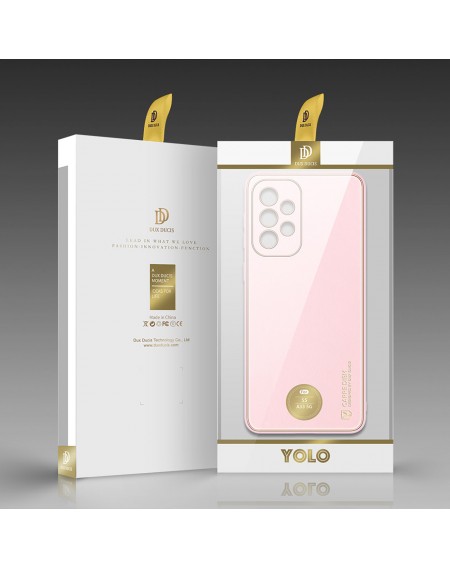 Dux Ducis Yolo elegant cover made of ecological leather for Samsung Galaxy A33 5G pink