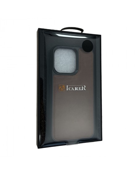 iCarer Leather Oil Wax case covered with natural leather for iPhone 13 brown (ALI1212-BN)