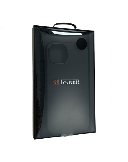 iCarer CH Leather case for iPhone 13 Pro leather case (MagSafe compatible) black (ALI1209-BK)