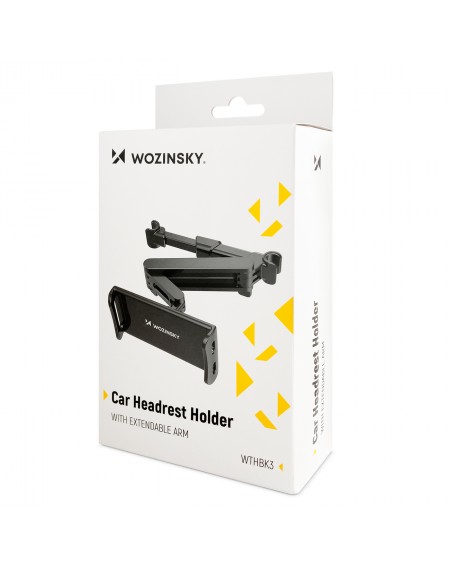 Wozinsky adjustable headrest holder for tablet or phone black (WTHBK3)