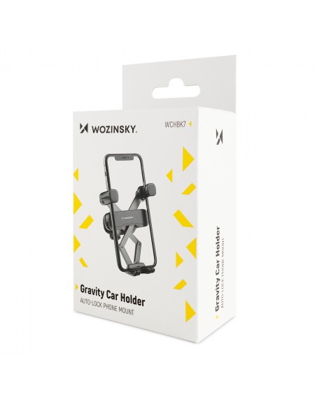 Wozinsky gravity phone holder for car grille black (WCHBK7)