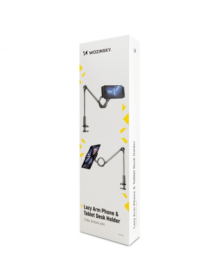 Wozinsky long flexible phone and tablet holder black (WTHBK5)