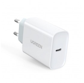 Ugreen USB Type C PD 30W wall charger with USB Type C cable 2m white (CD127)