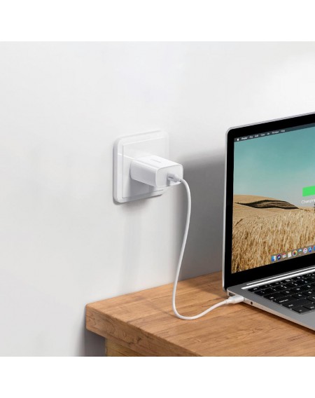 Ugreen USB Type C PD 30W wall charger with USB Type C cable 2m white (CD127)