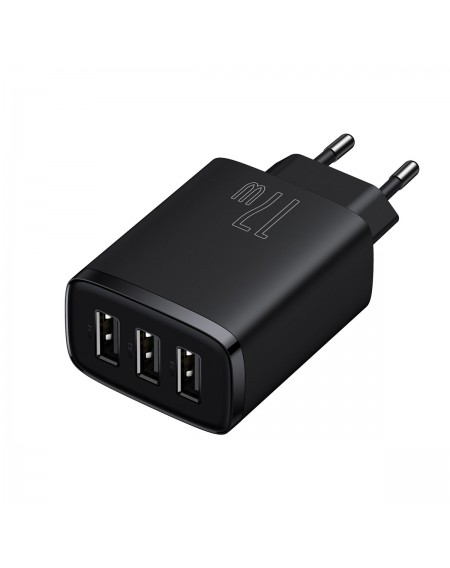 Baseus Compact charger 3x USB 17W black (CCXJ020101)