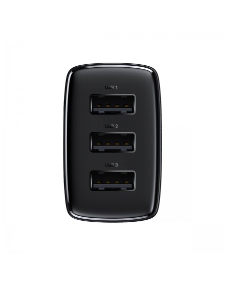 Baseus Compact charger 3x USB 17W black (CCXJ020101)