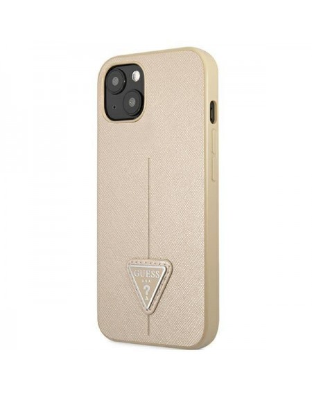 Guess GUHCP13MPSATLE iPhone 13 6,1" beżowy/beige hardcase SaffianoTriangle Logo