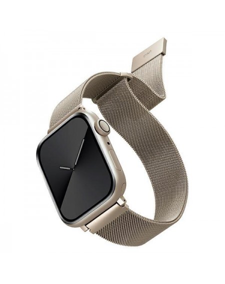 UNIQ pasek Dante Apple Watch Series 4/5/6/7/8/SE/SE2 38/40/41mm Stainless Steel starlight