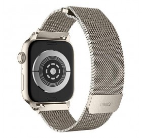 UNIQ pasek Dante Apple Watch Series 4/5/6/7/8/SE/SE2 38/40/41mm Stainless Steel starlight