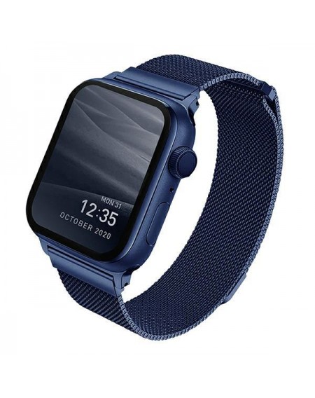 UNIQ pasek Dante Apple Watch Series 4/5/6/7/8/SE/SE2 38/40/41mm Stainless Steel niebieski/marine blue