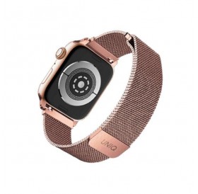 UNIQ pasek Dante Apple Watch Series 4/5/6/7/8/SE/SE2 38/40/41mm Stainless Steel różwo-złoty/rose gold