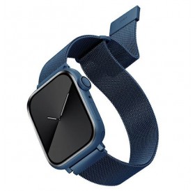 UNIQ pasek Dante Apple Watch Series 4/5/6/7/8/SE/SE2 42/44/45mm Stainless Steel niebieski/cobalt blue