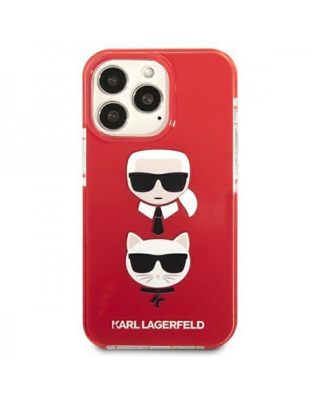 Karl Lagerfeld KLHCP13LTPE2TR iPhone 13 Pro / 13 6,1" hardcase czerwony/red Karl&Choupette Head
