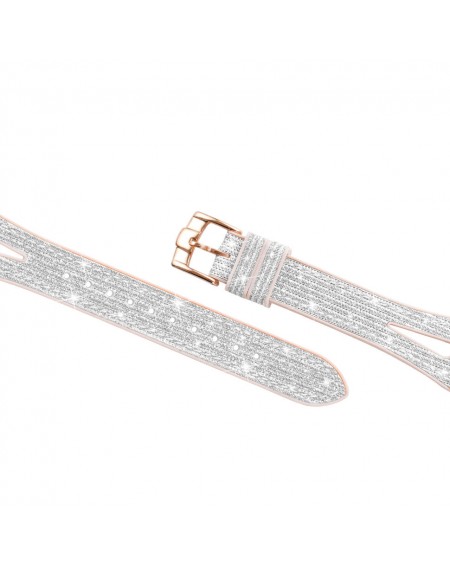 Kingxbar New Chameleon Band Watch Strap 8/7/6/5/4/3/2 / SE (45/44 / 42mm) Crystal Bracelet Silicone Wristband Silver