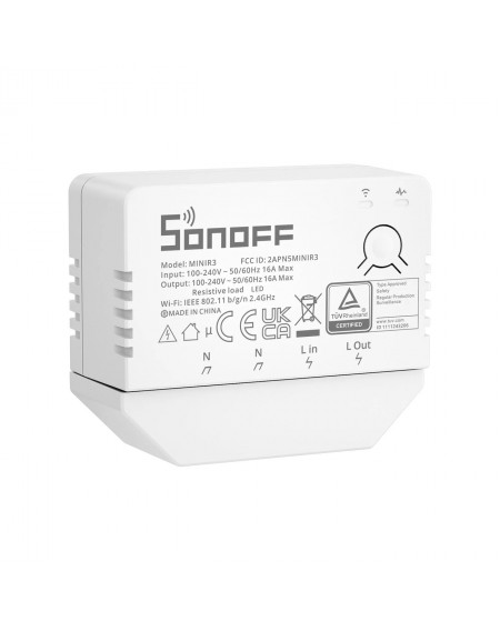 Sonoff in-wall current switch Wi-Fi white (MINIR3)